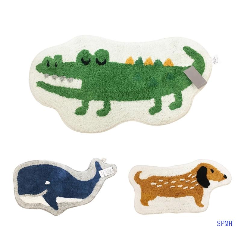 Thảm Lót Sàn Nhà Tắm Mềm Mại Thấm Hút Nước Chống Trượt Hình Động Vật Hoạt Hình Siêu Dễ