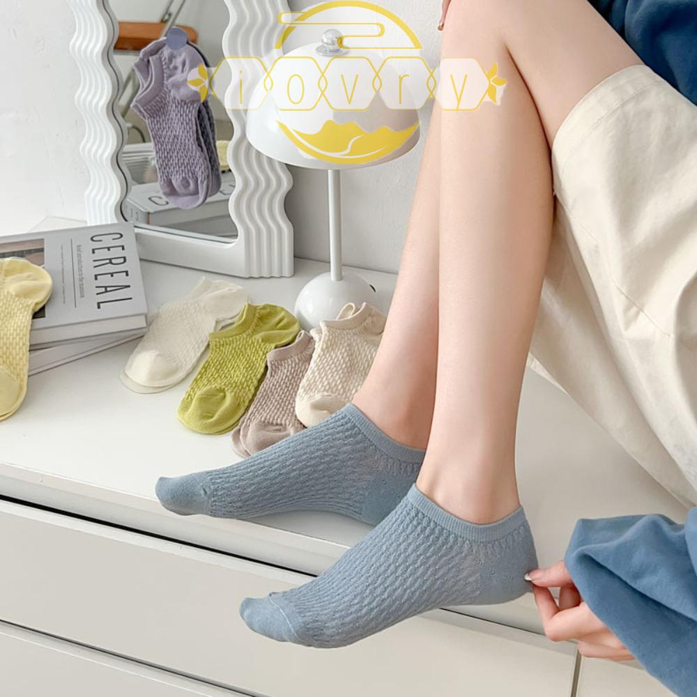 Đôi Vớ Thuyền Bằng Vải Cotton Mỏng Co Giãn Chống Trượt Dành Cho Nữ