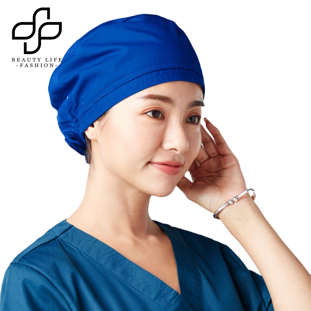 Mũ Đầu Bếp Gravida Nhám Màu Trơn Co Giãn Điều Chỉnh Được