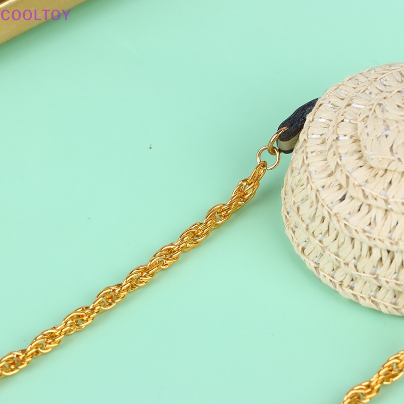 Túi Cói Đeo Chéo Hình Tròn Mini Tỉ Lệ 1 / 12 Cho Búp Bê