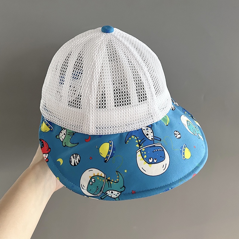 Nón Tai Bèo Vành Rộng Phối Lưới Thoáng Khí Thời Trang Mùa Hè Cho Bé