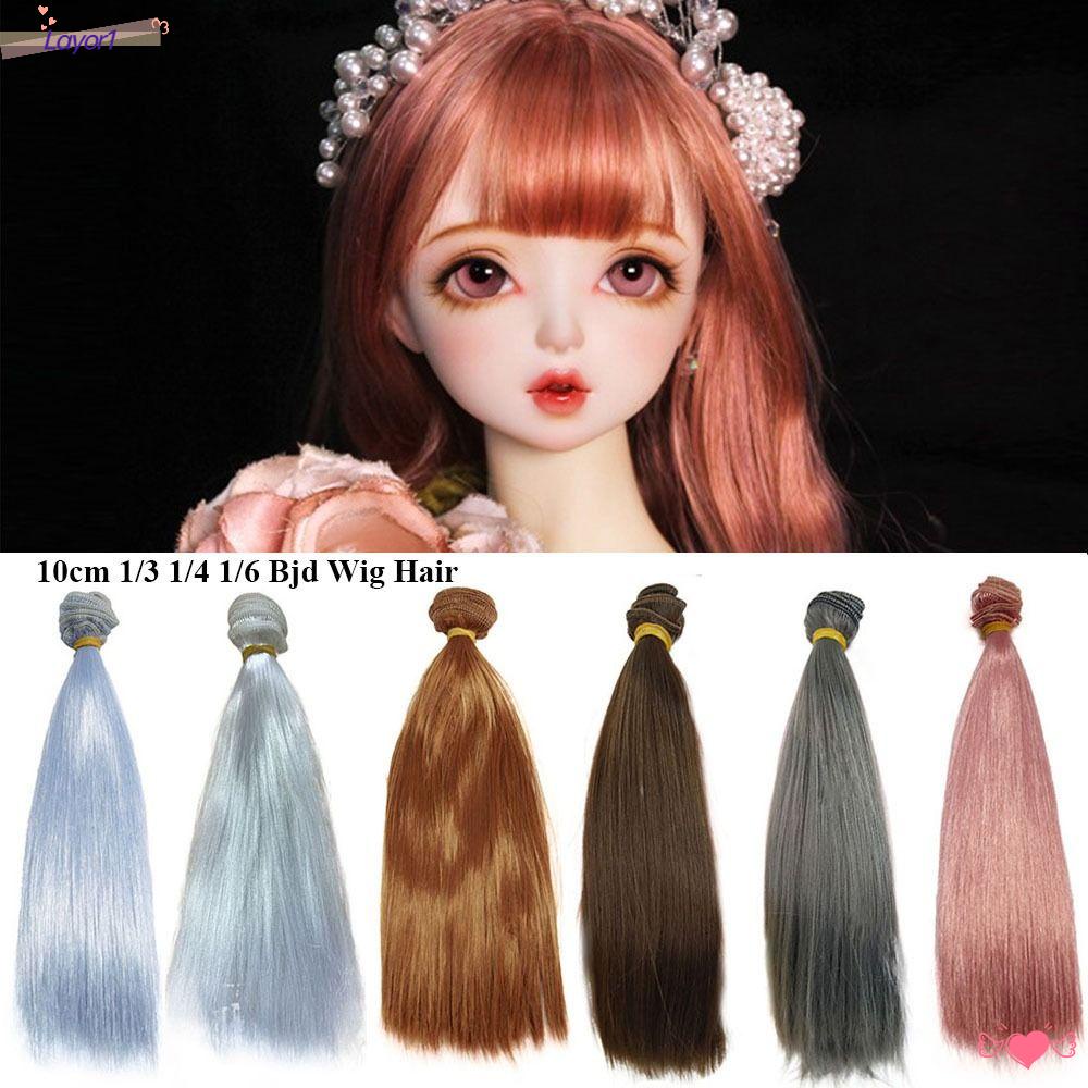 1 Tóc Giả 10 Màu 10cm Làm Từ Sợi Tổng Hợp Dành Cho Búp Bê DIY