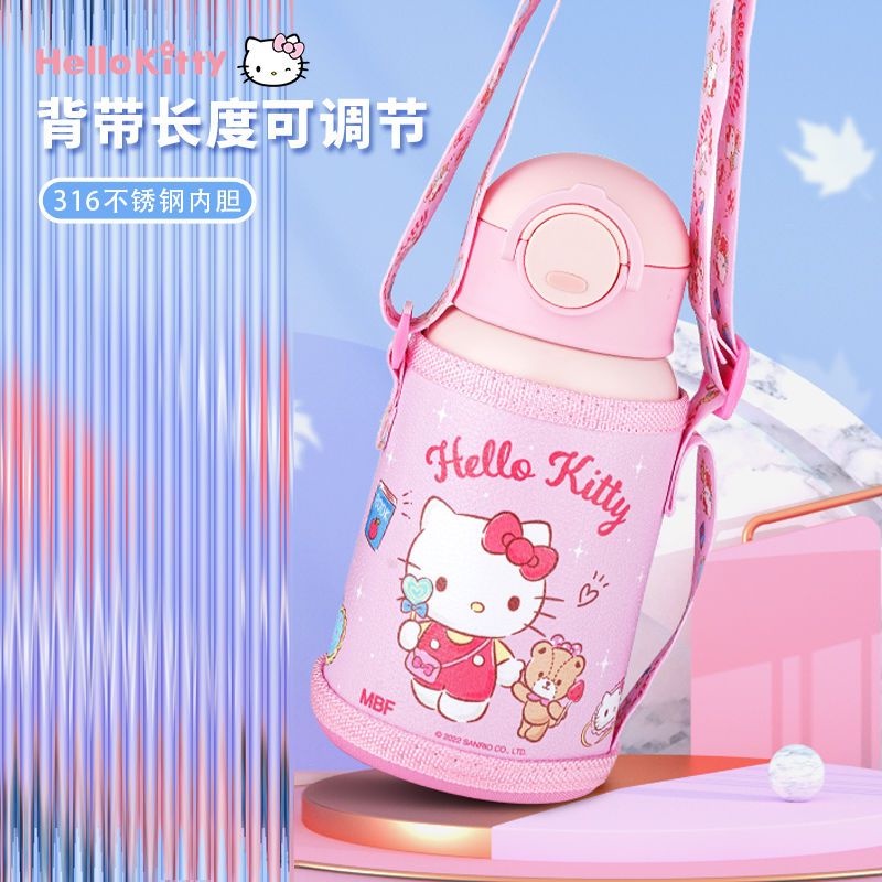 Bình Nước Giữ Nhiệt 500ml Chất Liệu Thép Không Gỉ 316 Họa Tiết Hoạt Hình Dễ Thương