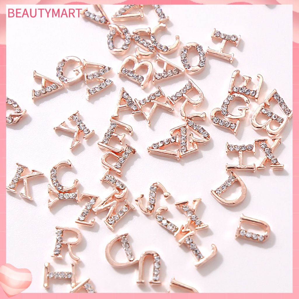 Set 10 Hạt Đá 26 Chữ Cái Ba Chiều Dùng Trang Trí Móng Tay Nghệ Thuật DIY