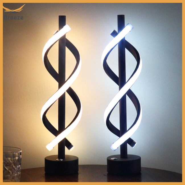 Đèn Led Để Bàn Dạng Xoắn Ốc Đơn Giản Sáng Tạo Có Thể Sạc Lại Trang Trí Nhà Hàng / Phòng Ngủ