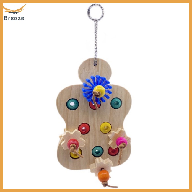 Đồ Chơi Xếp Hình Bằng Gỗ Tự Nhiên Giúp Giảm Căng Thẳng Dành Cho Chim Vẹt