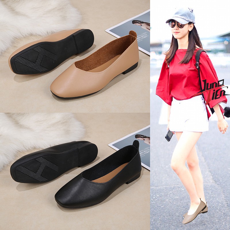 Giày Búp Bê Mũi Vuông Phong Cách Hàn Quốc Thời Trang Cho Nữ