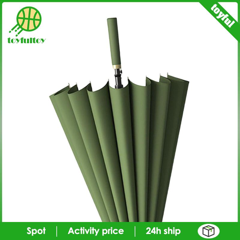 Dù Màu Đen Tay Cầm Cao Su Chống Gió Tiện Dụng