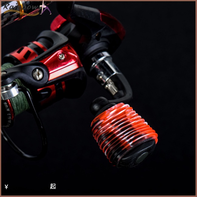 Bộ 10 Vỏ Bọc Tay Cầm Guồng Quay Câu Cá Bằng Silicon Mềm Chống Trượt Họa Tiết Rằn Ri