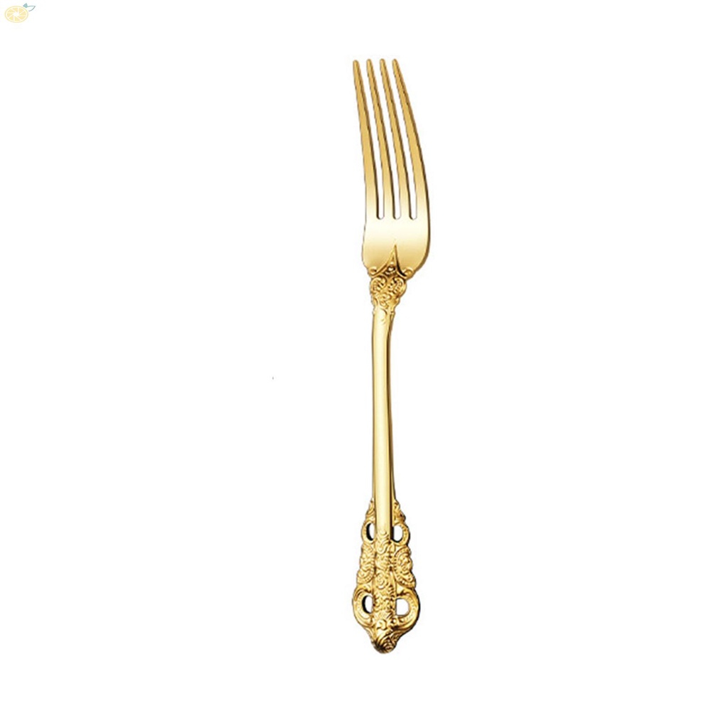 【VARSTR】Dinner Fork Polished Reliable Rust Resistant Sliver Stainless Steel Vintage