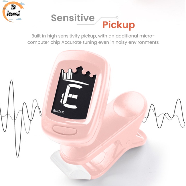 Kẹp Lên Dây Đàn Guitar / Bass / Violin / Ukulele Có Màn Hình LCD Hiển Thị Thông Dụng