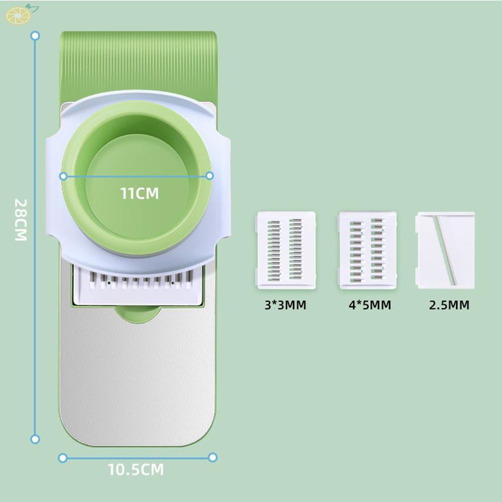 【VARSTR】Vegetable Cutter Set ABS+stainless Steel Green Home Supplies Multi-function