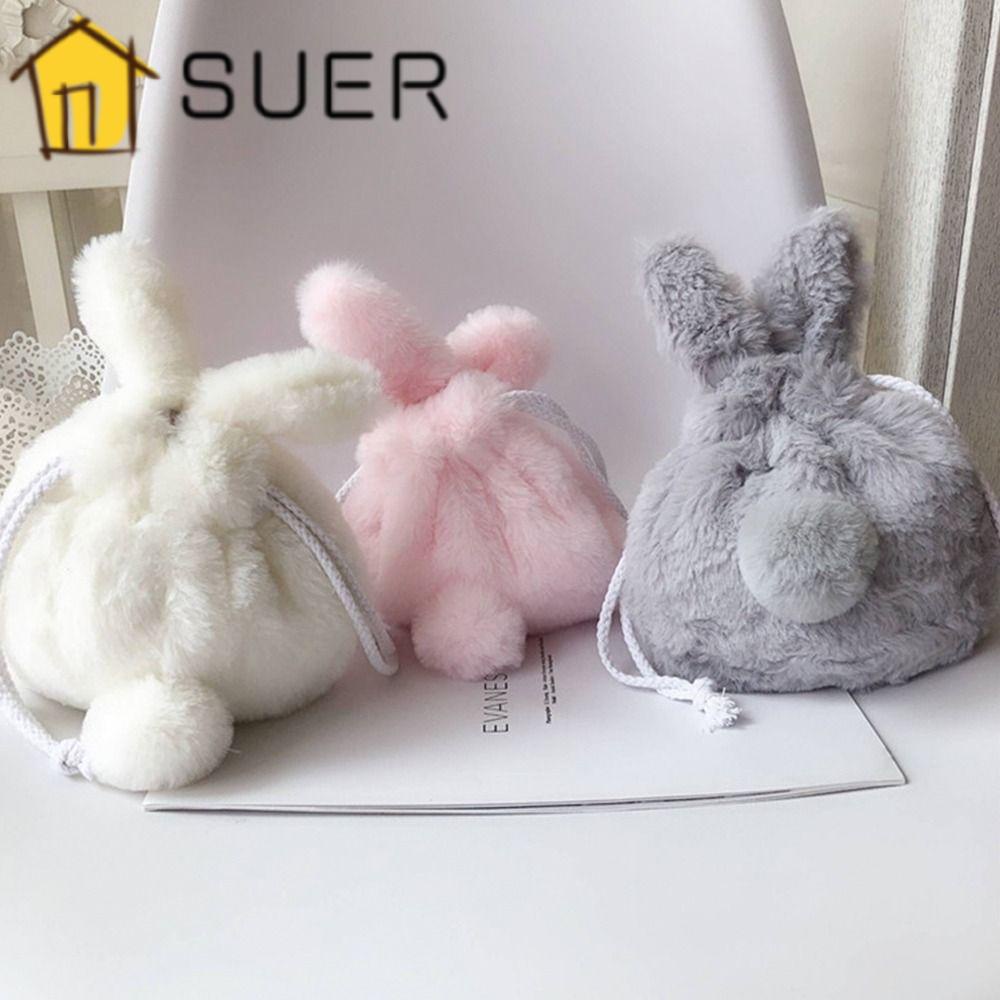 Túi Đựng Mỹ Phẩm / Điện Thoại Phủ Lông Nhung Dễ Thương Tiện Dụng