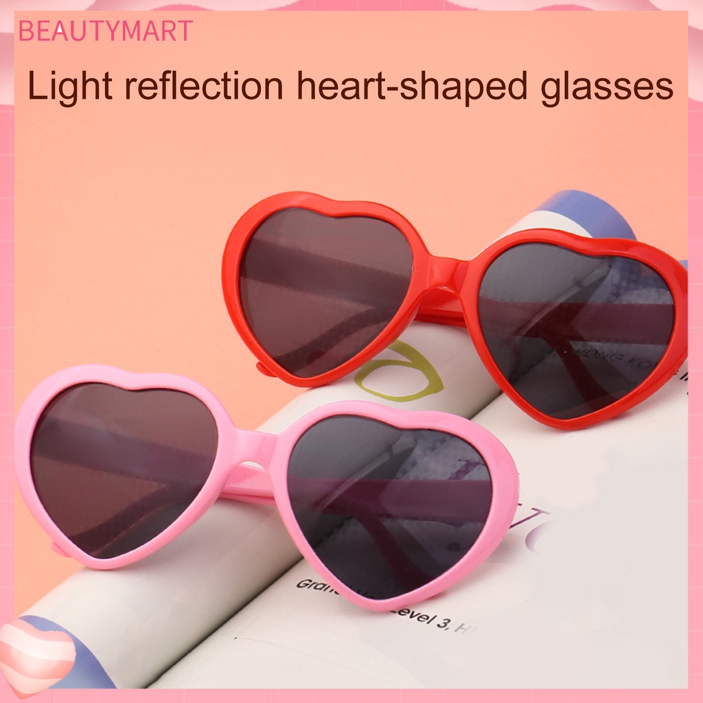 Kính Mát Hình Trái Tim Phản Quang Phong Cách Vintage Thời Trang Cho Nữ