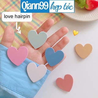 ✨QIAN99 Kẹp Tóc Nữ Hình Trái Tim Xinh Xắn