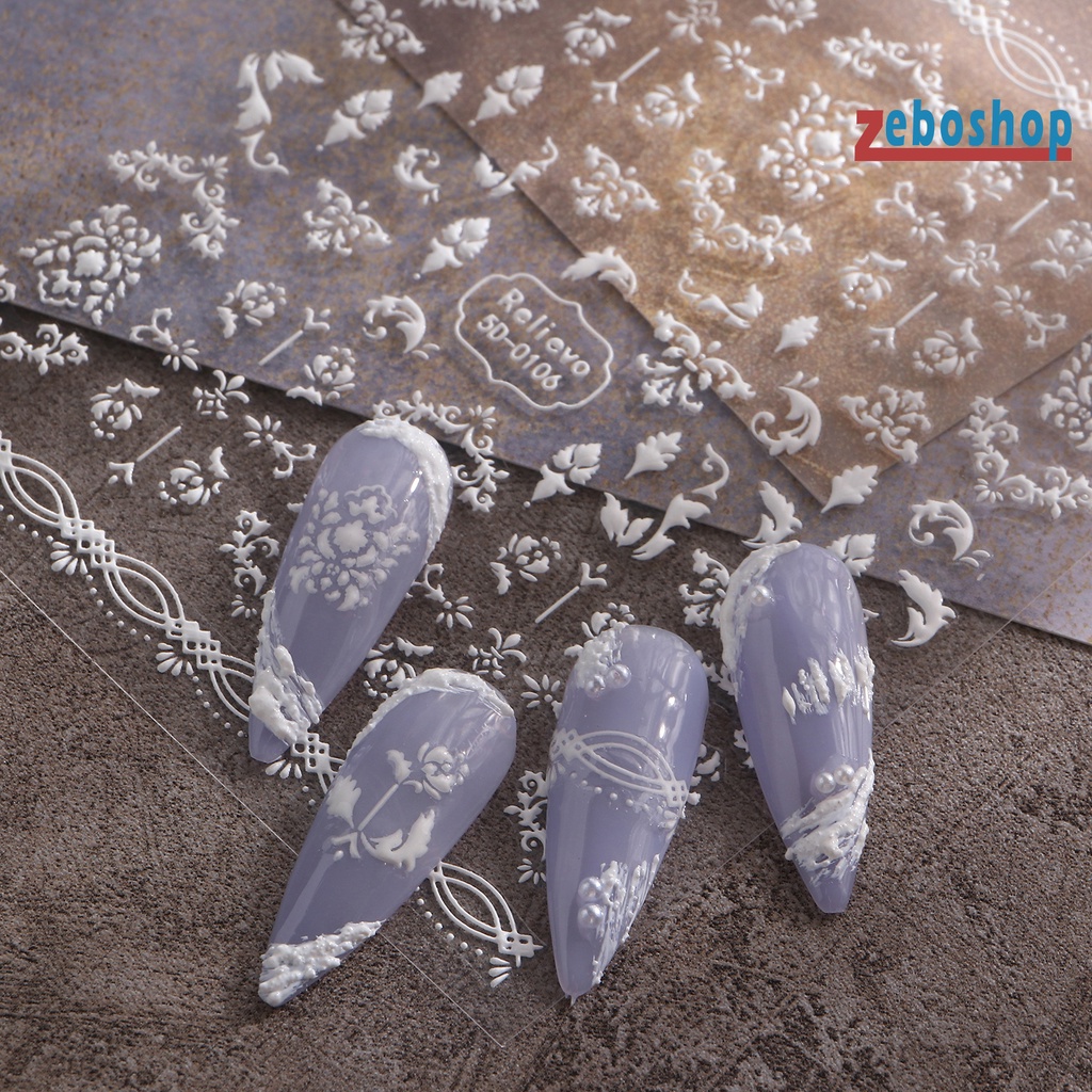 Sticker Dán Móng Tay Nghệ Thuật Tự Dính Tạo Hiệu Ứng 3D Không Phai Phong Cách Nhật Bản