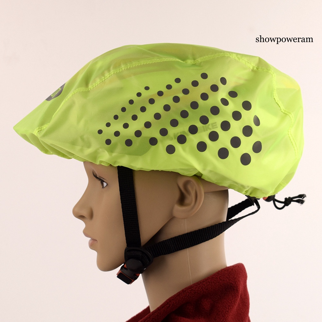Vỏ Bọc Mũ Bảo Hiểm Bằng Vải Oxford Họa Tiết Chấm Bi Phản Quang Chống Thấm Nước Tiện Dụng