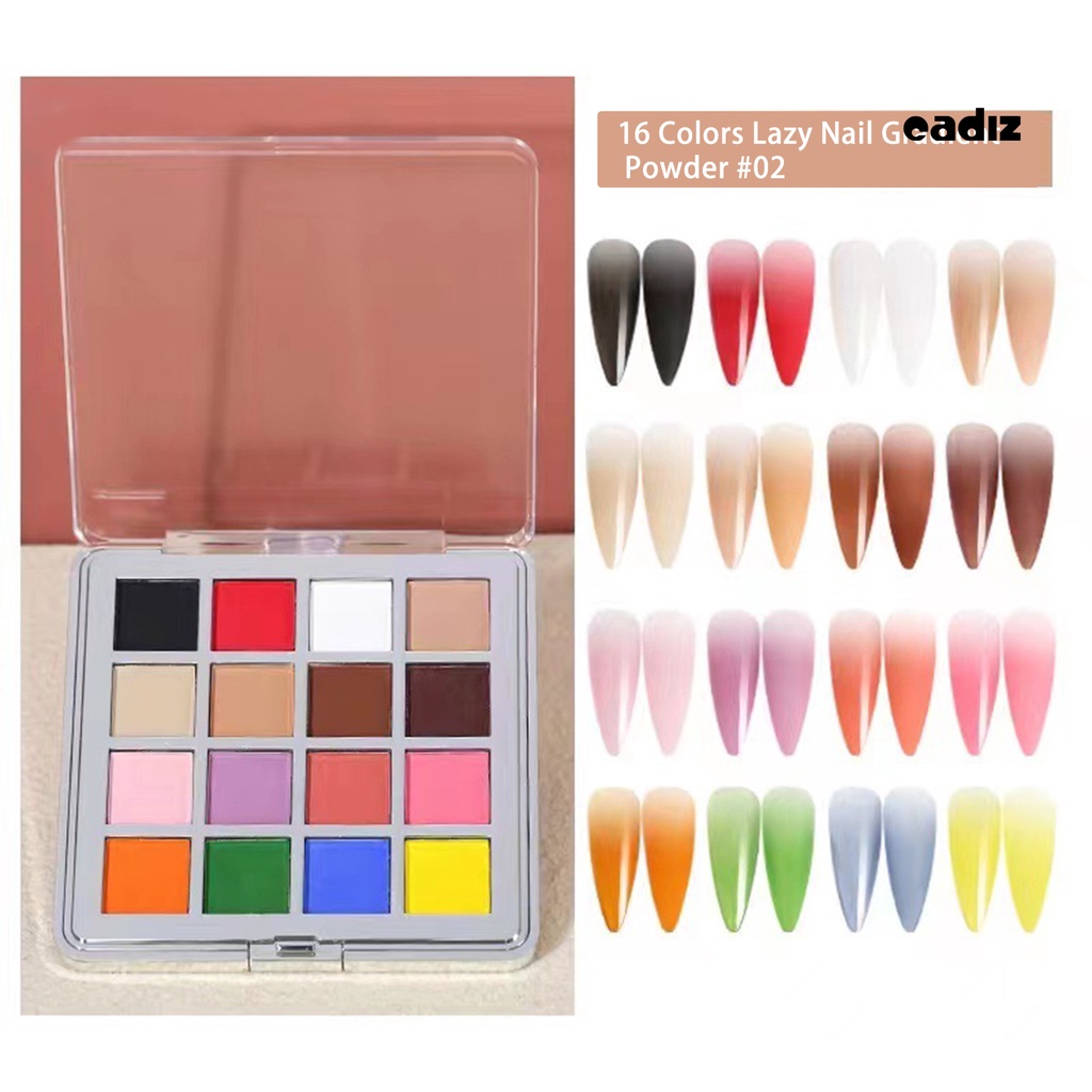 1 Hộp Bột Nhũ Phản Quang Lấp Lánh 16 Màu Dùng Để Trang Trí Móng Nghệ Thuật