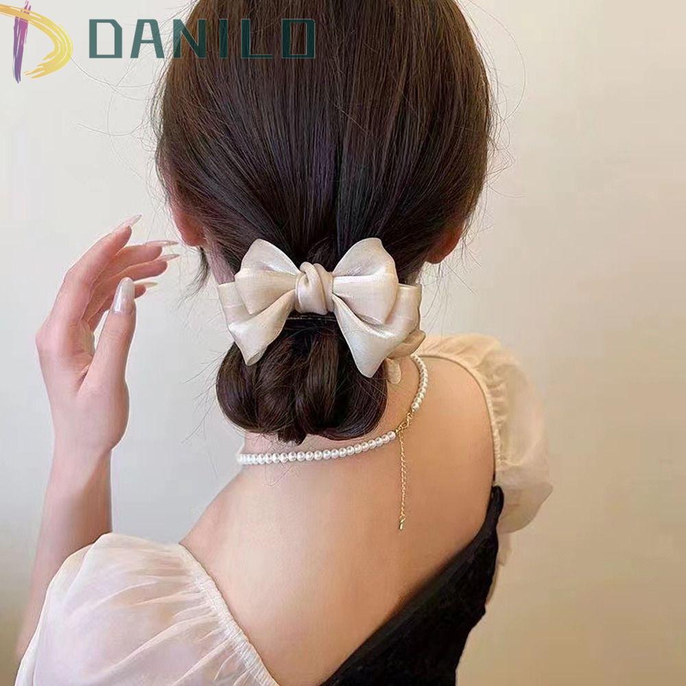 Danilo Kẹp Tóc Hình Nơ Cỡ Lớn Phong Cách Hàn Quốc Ngọt Ngào Thời Trang