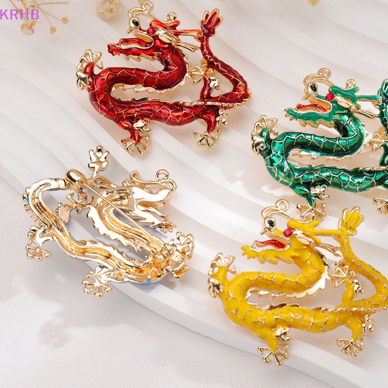 Trâm Cài Áo Hình Rồng Tráng Men Thời Trang Mới