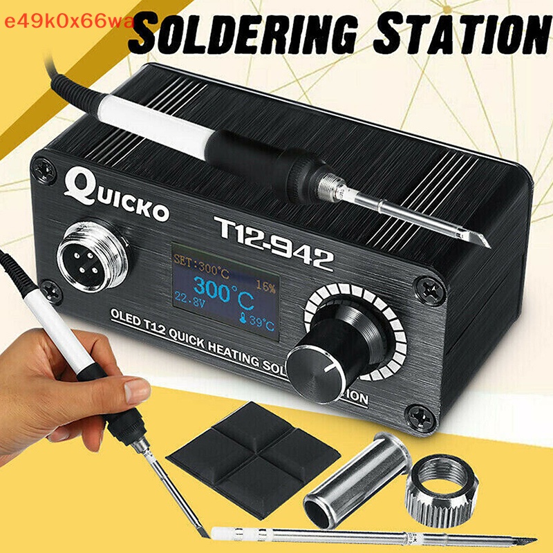 {E49k0x66wa} T12-942 Mini OLED kỹ thuật số Trạm Hàn T12-907 xử lý + T12-K tip mới