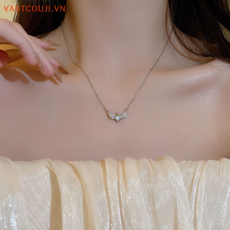 Vòng cổ Mặt Vương Miện / Trái Tim Pha Lê Thời Trang Hàn Quốc Cho Nữ