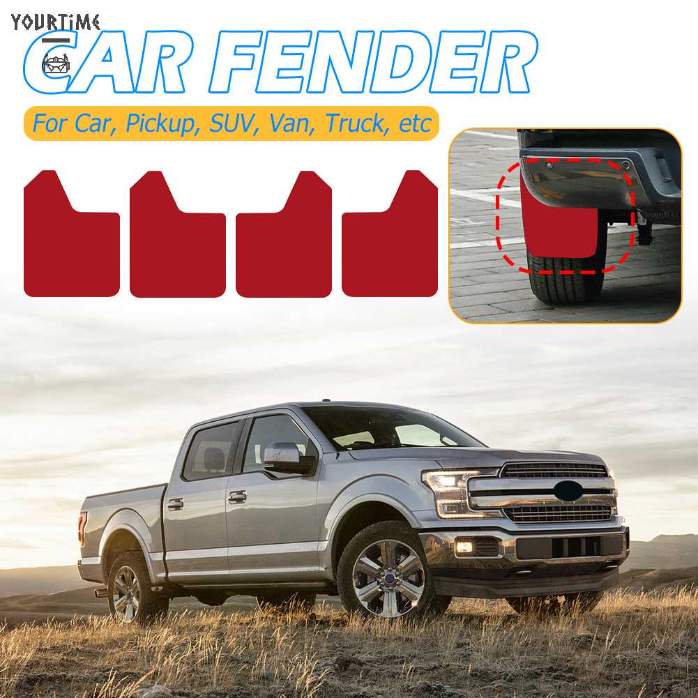 FENDER Set 4 Tấm Chắn Bùn Chuyên Dụng Cho Xe Hơi