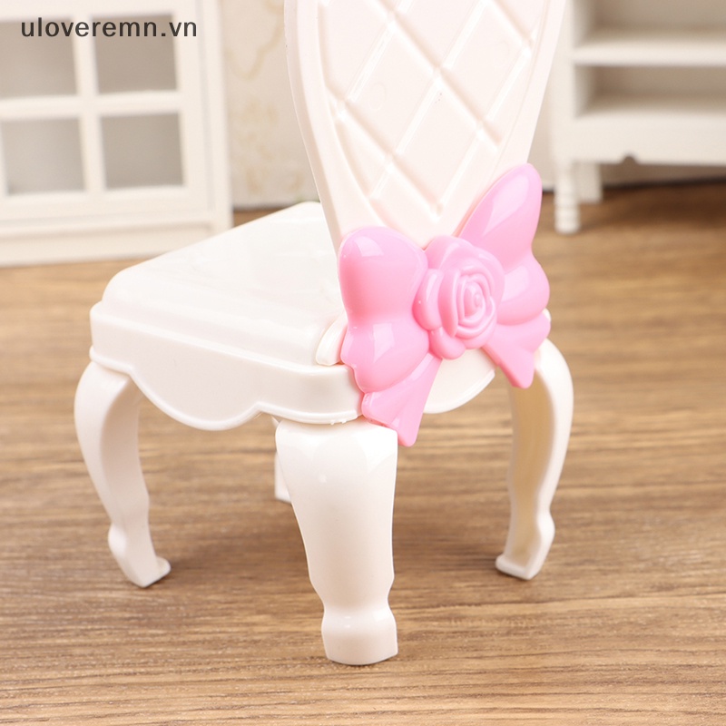 Mô Hình Ghế Thắt Nơ Xinh Xắn Cho Nhà Búp Bê Tỉ Lệ 1 / 6
