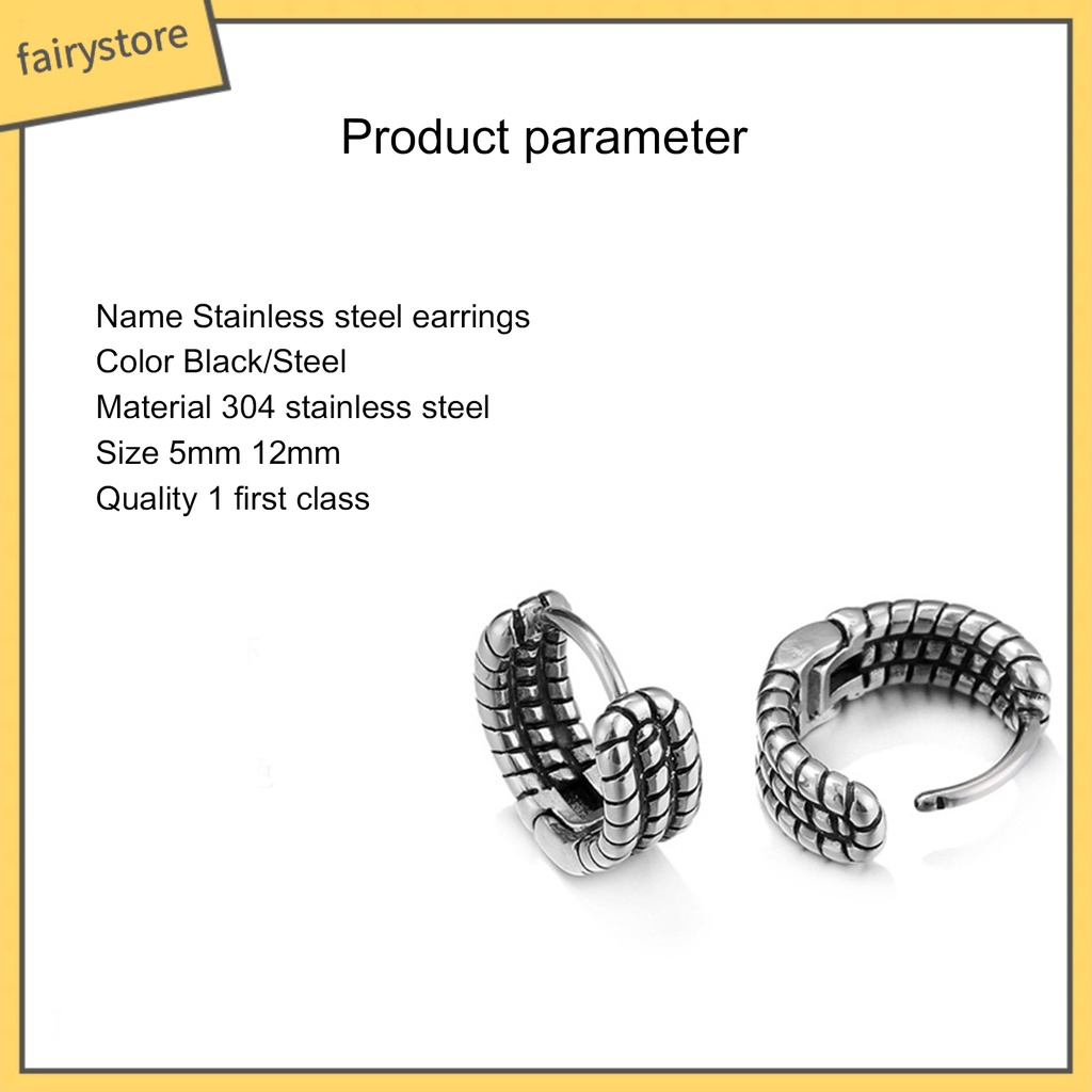 Bông Tai Bằng Thép Không Gỉ Thời Trang Dành Cho Nam