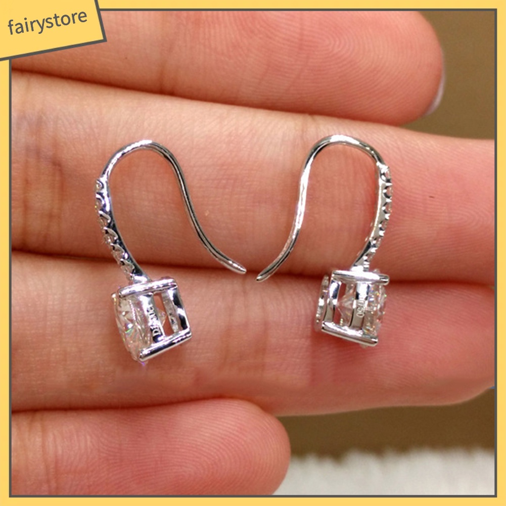 Bông Tai Tròn Đính Đá Zircon Thời Trang Giáng Sinh Dành Cho Nữ