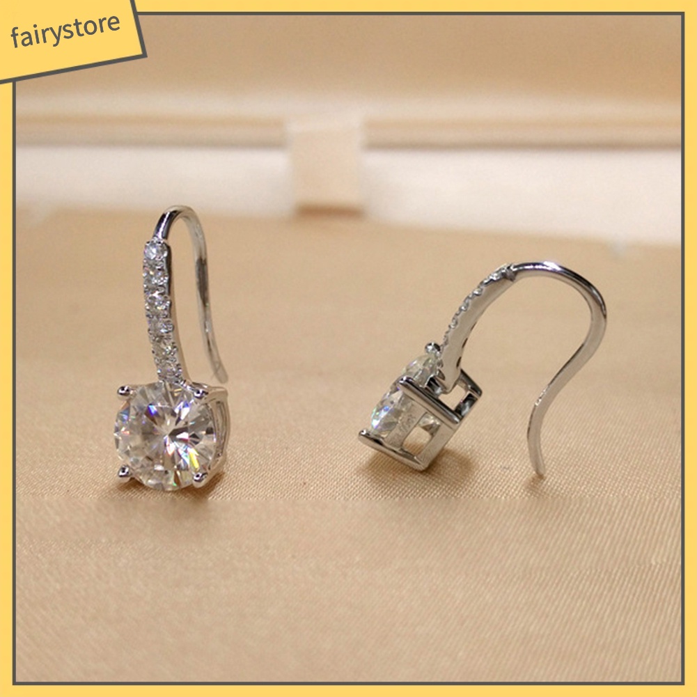 Bông Tai Tròn Đính Đá Zircon Thời Trang Giáng Sinh Dành Cho Nữ