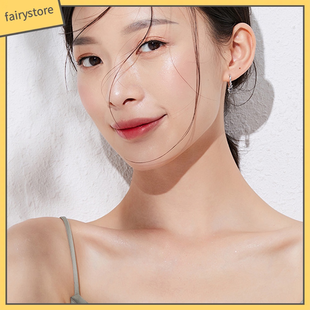 Khuyên Tai Dạng Vòng Thả Tua Rua Hình Ngôi Sao Thời Trang Cho Nữ