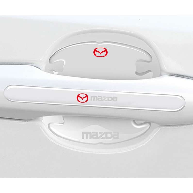 Miếng dán chống xước tay nắm cửa ô tô có lô gô các hãng xe Hyundai Honda Toyota KIA Mitsubishi