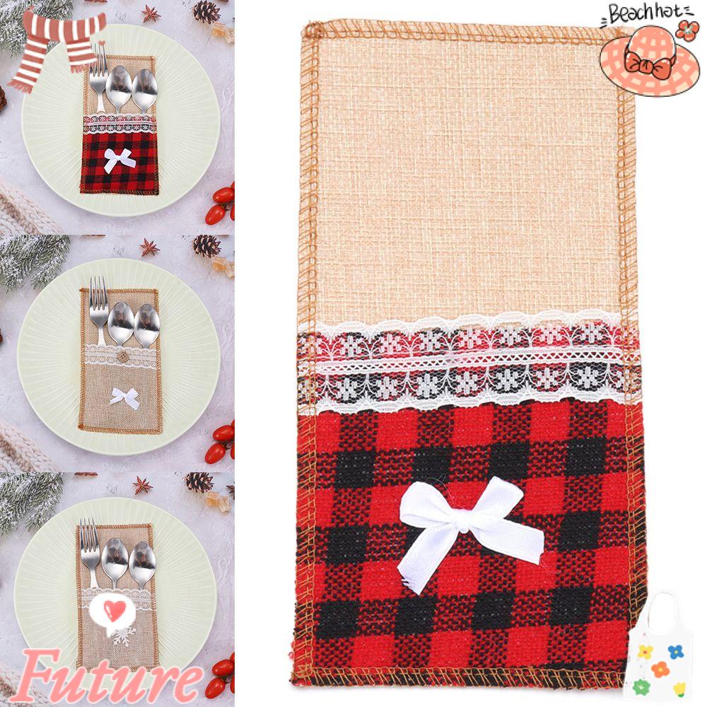 Vỏ Bọc Trang Trí Bàn Ăn Họa Tiết Giáng Sinh Dễ Thương