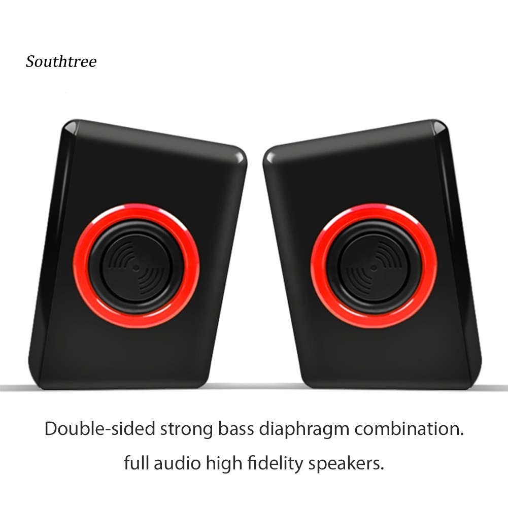 1 Cặp Loa Âm Thanh Vòm Đa Phương Tiện Có Dây USB Cho PC Laptop