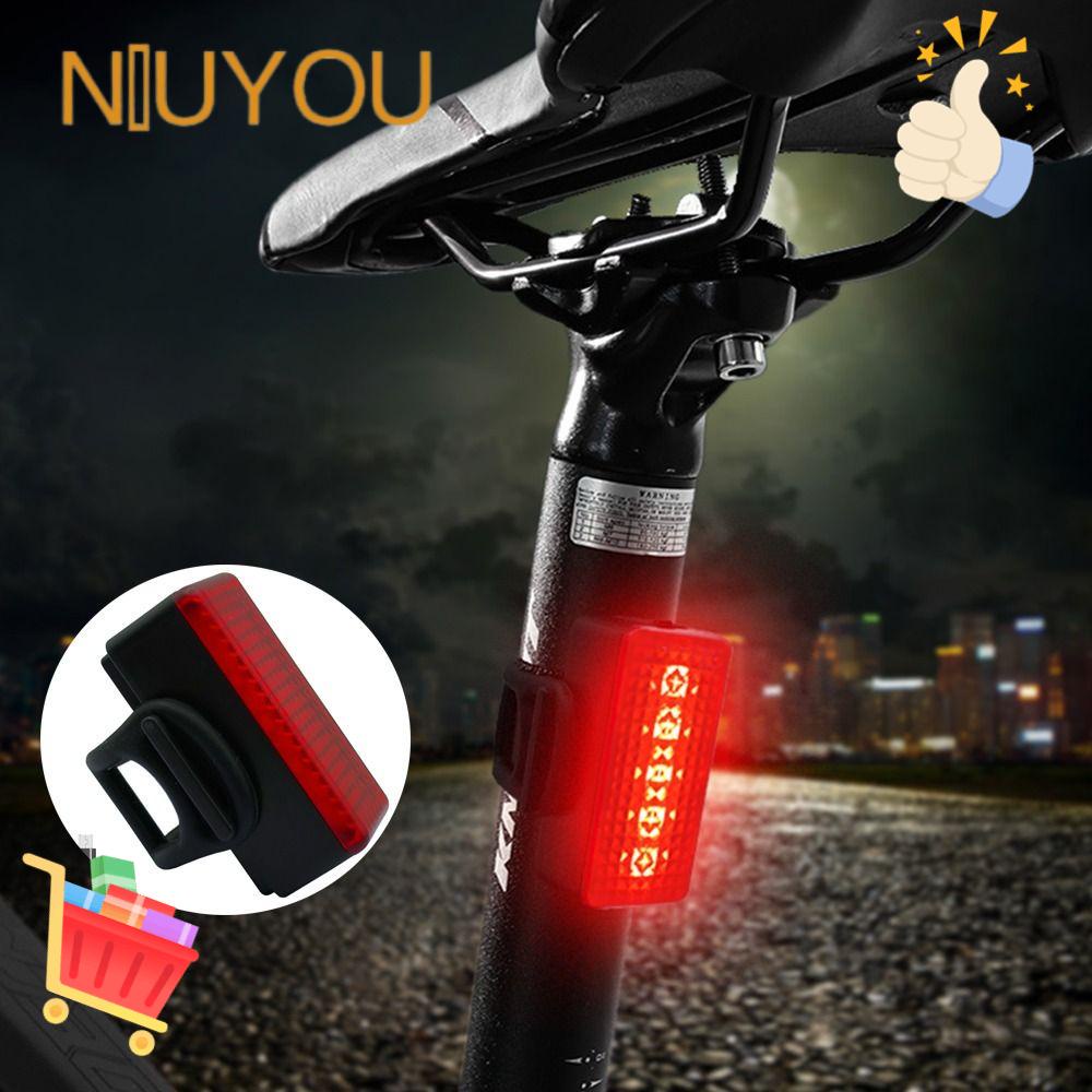 Đèn LED 5 Bóng Gắn Đuôi Xe Đạp An Toàn Chống Thấm Nước Màu Đỏ Lưng