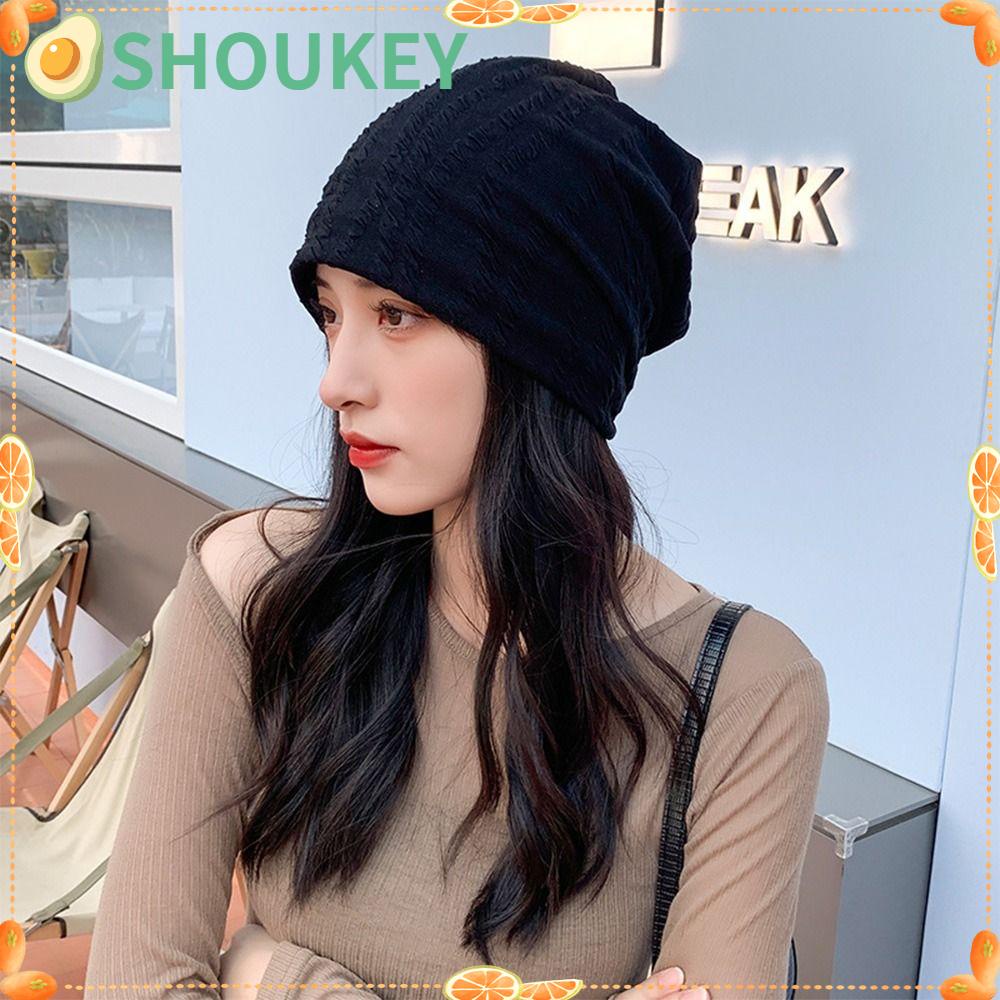 Mũ Beanie Cotton Màu Trơn Dễ Thương Chất Lượng Cao Cho Nữ