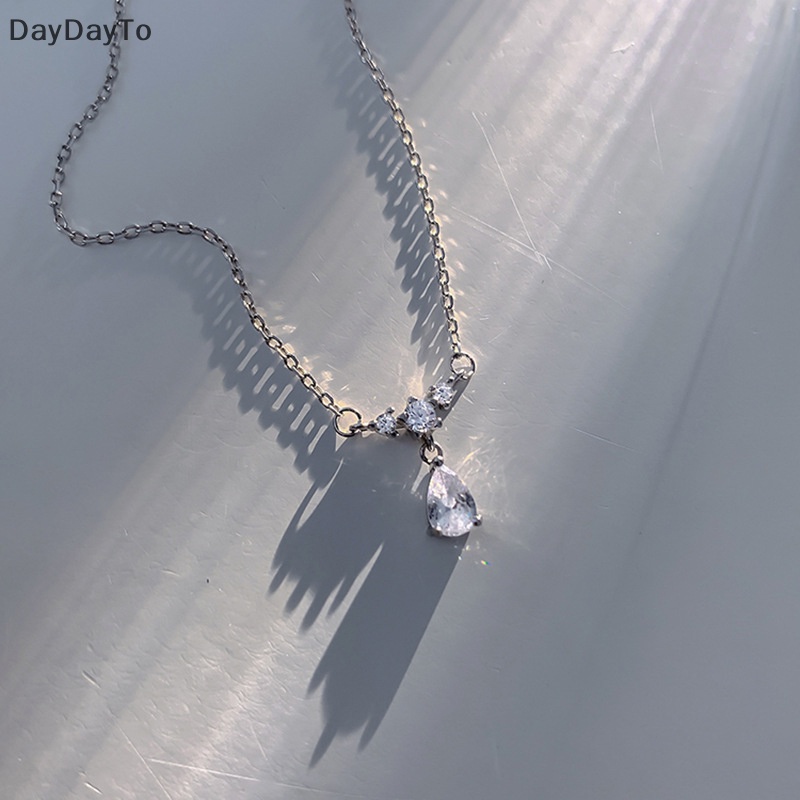 Vòng cổ Hợp Kim Mặt Hình Giọt Nước Đính Đá Thời Trang Cho Nữ