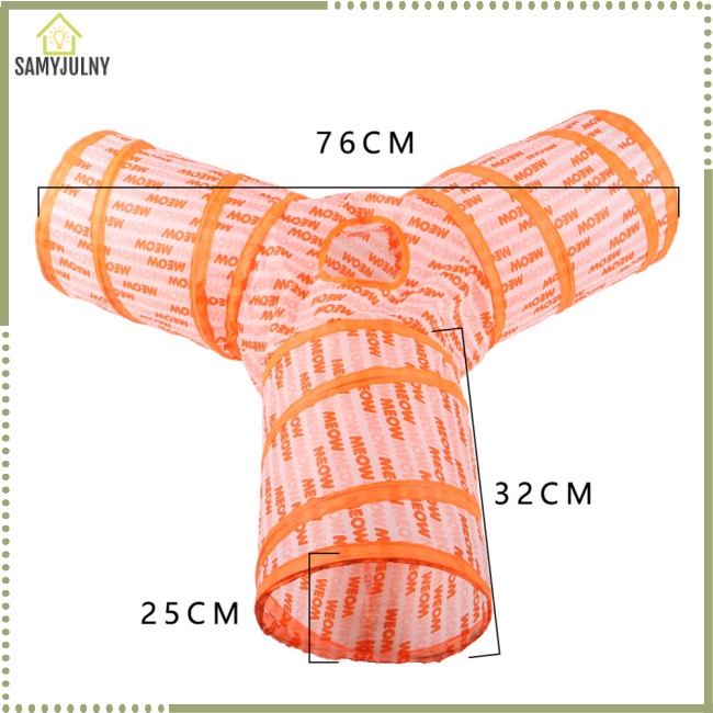 Đường Hầm Đồ Chơi Di Động Họa Tiết Chữ Cái Gắn Bóng Lông Gấp Gọn Được Cho Mèo Trong Nhà