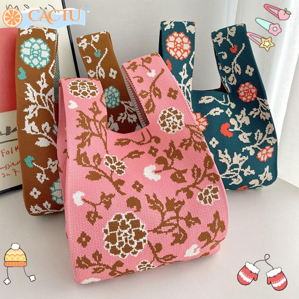 Túi Đeo Vai Mini Đan Len Thiết Kế Thắt Nút Thời Trang