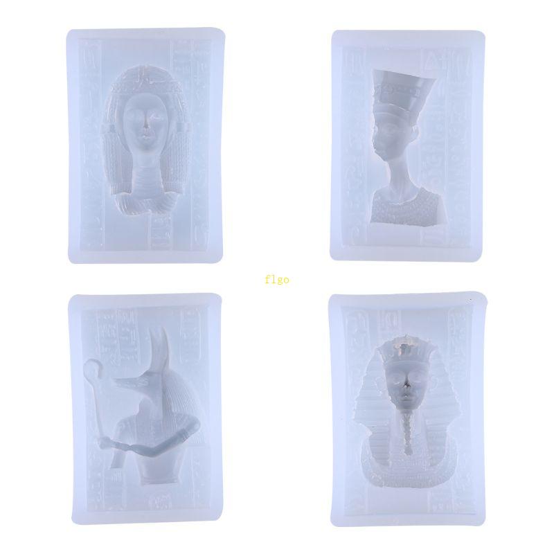 Khuôn Silicone Tạo Hình Làm Mặt Trang Sức Hình Đầu Pharaoh DIY