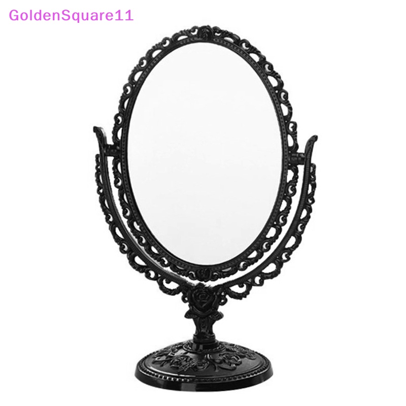 Gương Trang Điểm Để Bàn Có Thể Xoay Màu Vàng Đồng Họa Tiết Bướm Hoa Hồng Phong Cách Gothic Cổ Điển