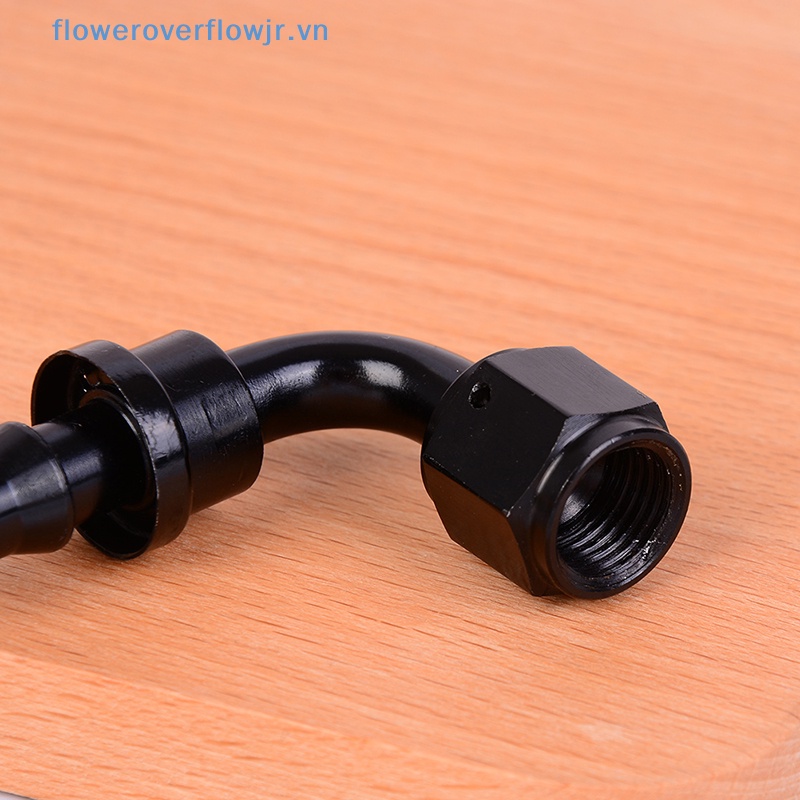 Đầu Nối Ống Dẫn Dầu / Nhiên Liệu / Ga Xoay 90 Độ AN6 AN-6 Màu Đen