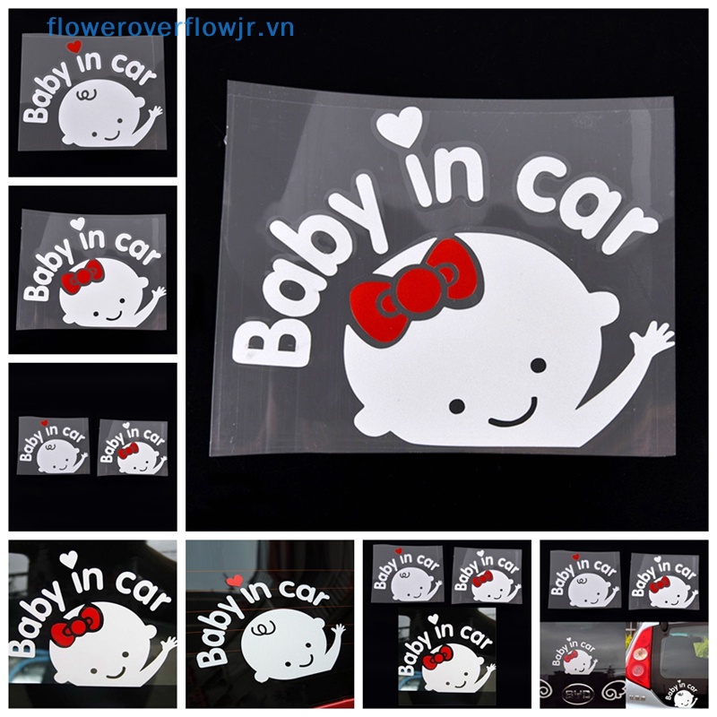 Sticker Phản Quang Baby In Car Dán Trang Trí Xe Hơi