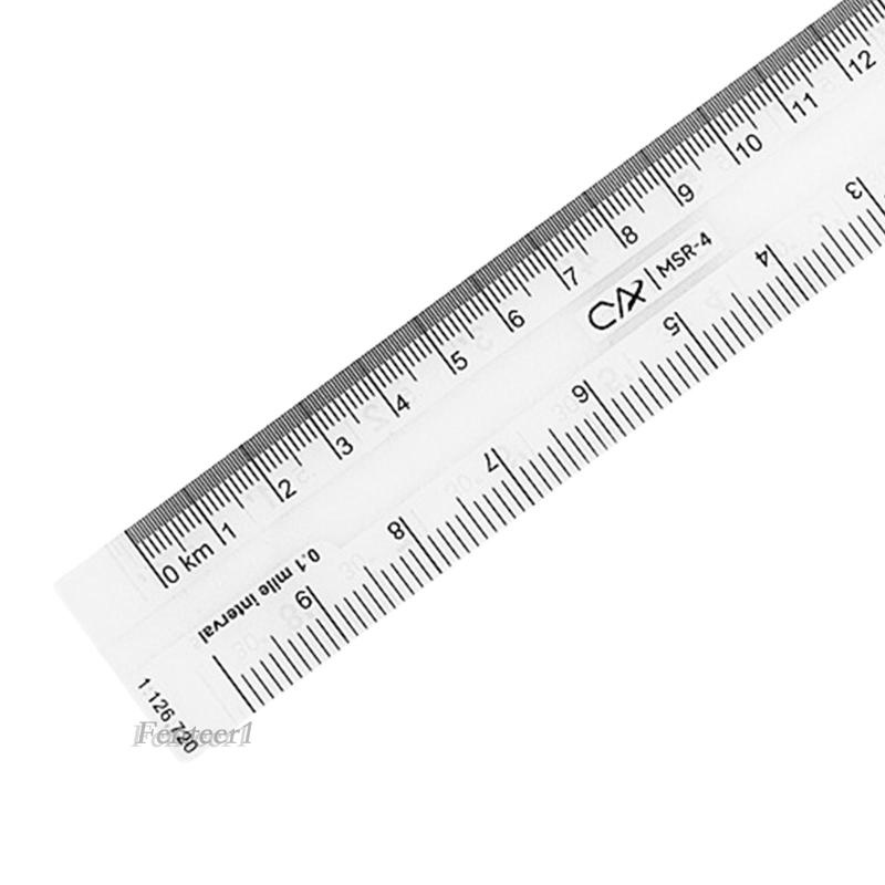 [Fenteer1] Thước Đo Acrylic Trong Suốt Cho Bu Lông Utm, Usng, Coordinates Land Directions