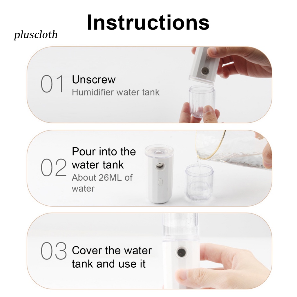 Máy Phun Sương Tạo Độ Ẩm Không Khí Bằng ABS Sạc USB Dễ Mang Theo Cho Túi Xách