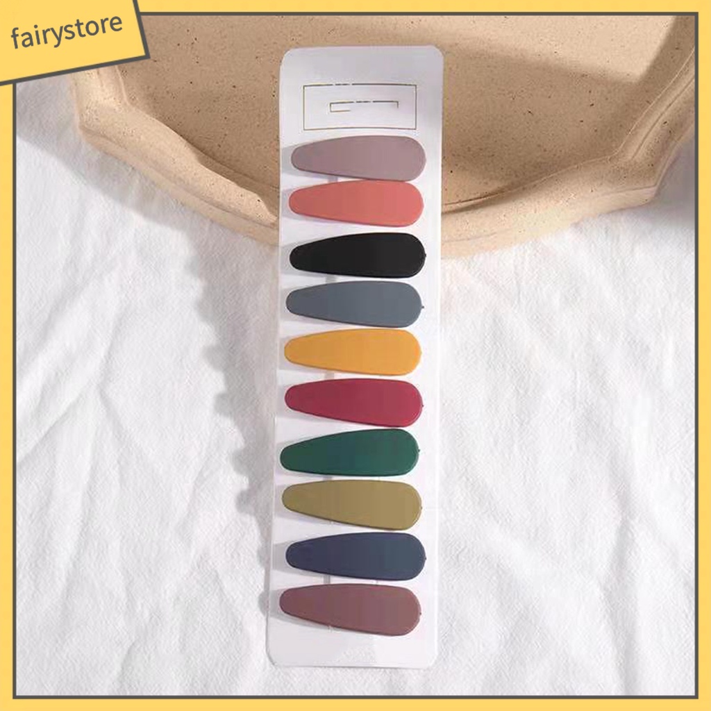 Bộ 10 Kẹp Tóc Chống Trượt Trọng Lượng Nhẹ Màu Sắc Thời Trang Dành Cho Nữ