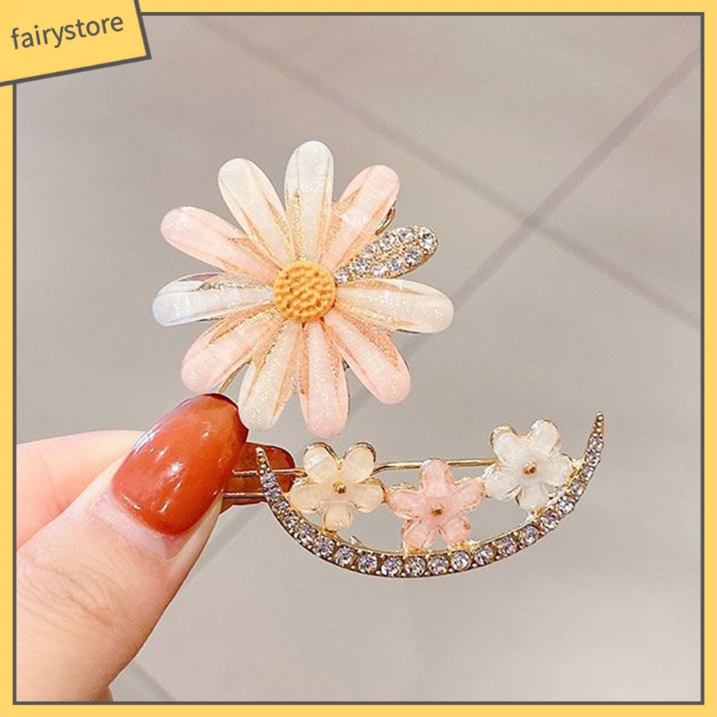 Kẹp Tóc Hình Bông Hoa Nhiều Màu Sắc Chống Gỉ Siêu Bền