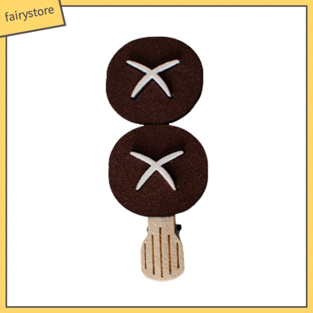 Kẹp Tóc Hình Cây Nấm Viền Dài Chống Trượt Bằng Thép Không Gỉ