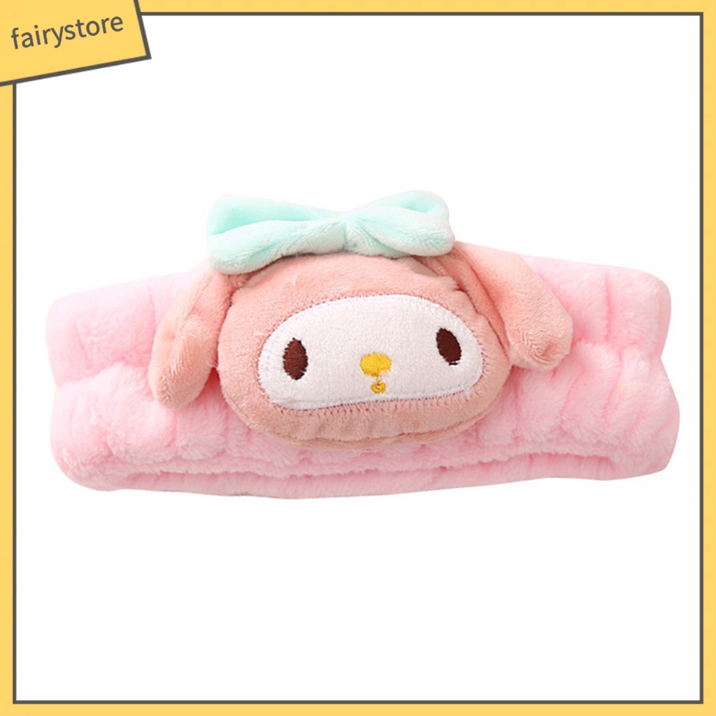 Băng Đô Nhung Mềm Mại Co Giãn In Họa Tiết Hoạt Hình Dễ Thương Dùng Rửa Mặt / Trang Điểm Cho Nữ